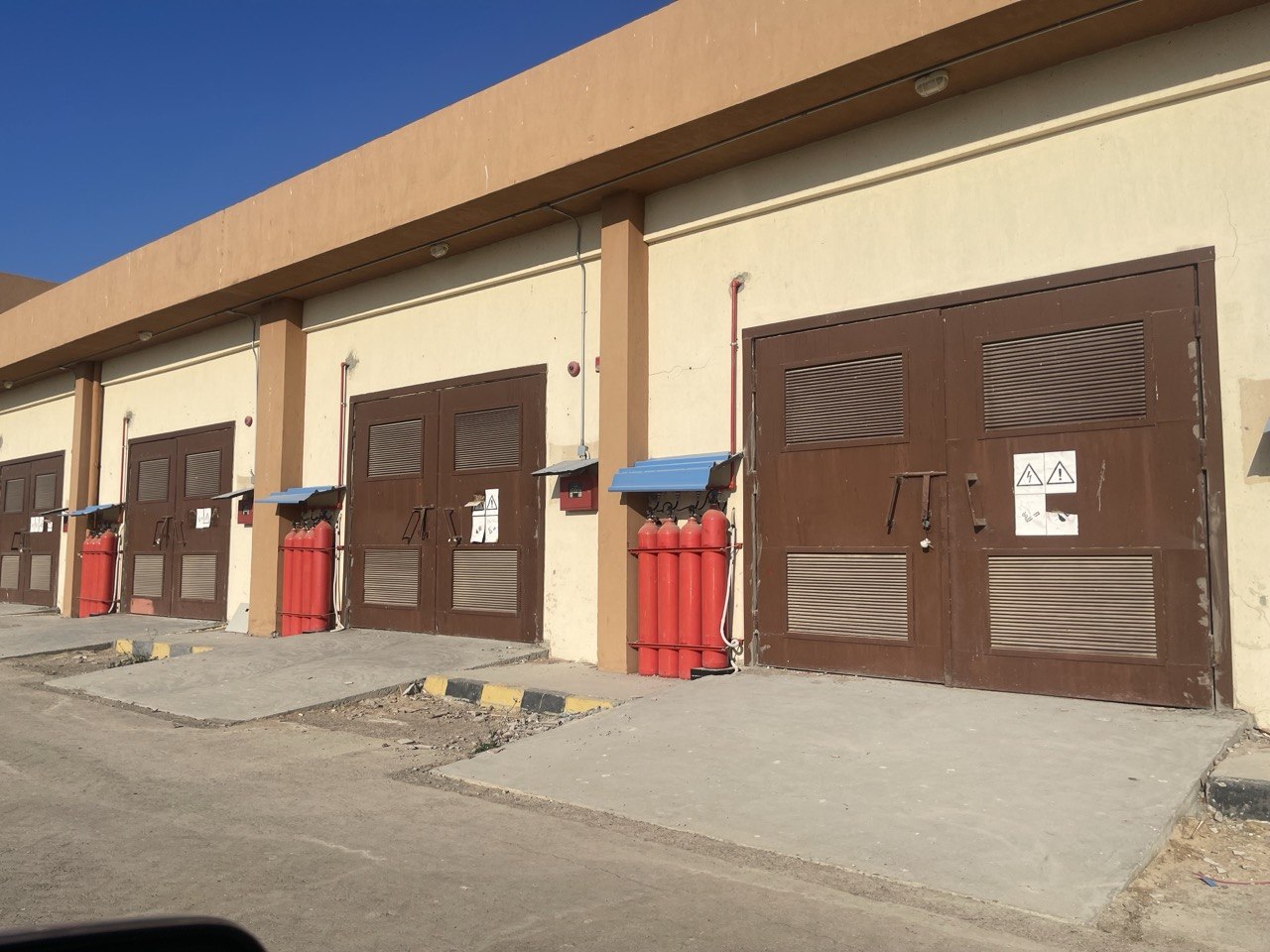 Industrial facility protected by TALACO fire suppression cylinders and hydrant network